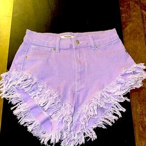 Lavender high waist shorts